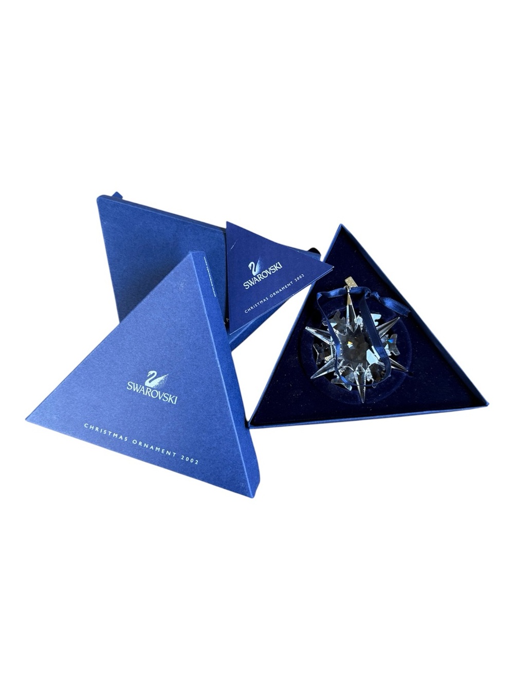 Swarovski 2002 Annual Christmas Ornament Large Crystal Snowflake 288802 W/ Box